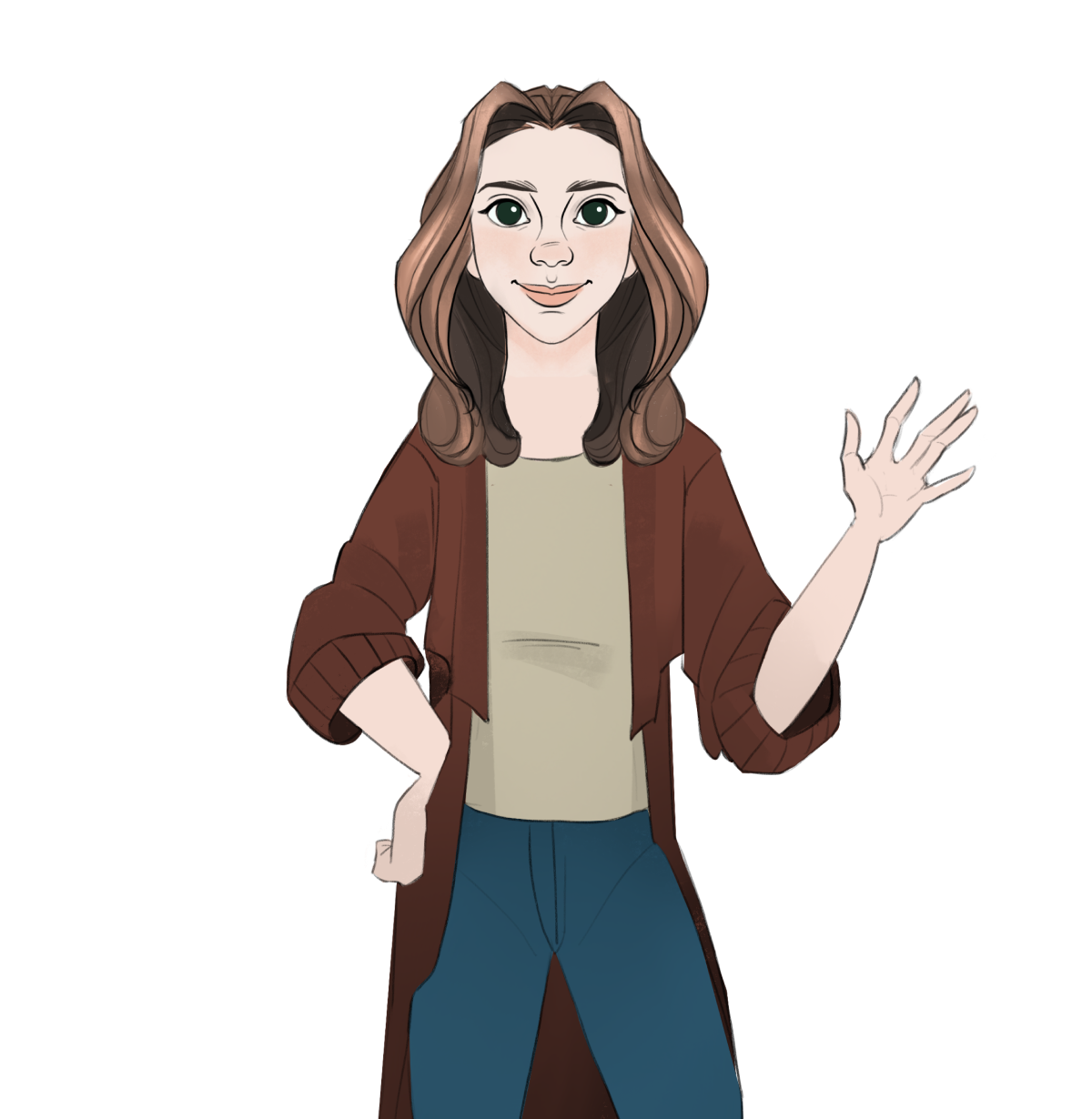 Astonishing illustration of a young professor